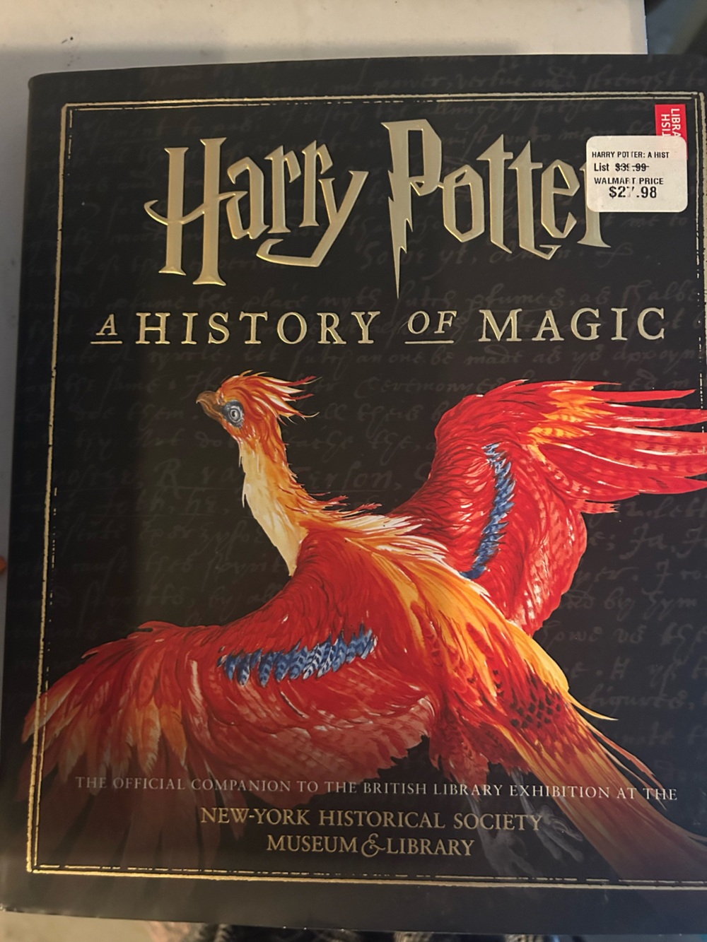 Harry Potter A History of Magic - Red Phoenix Art Cover